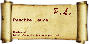 Paschke Laura névjegykártya